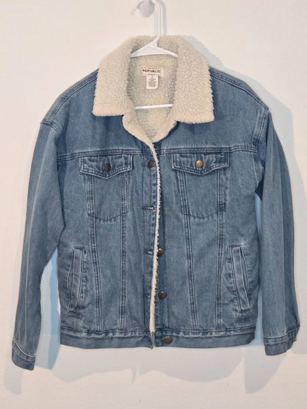Republic Denim Sherpa lined Denim Jacket  S